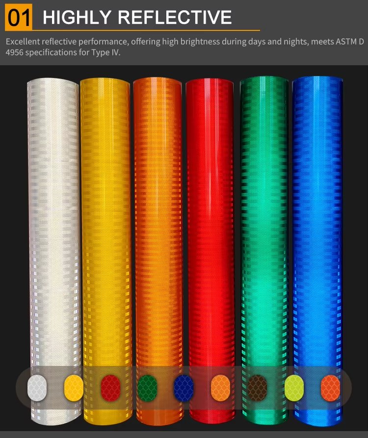 Outdoor Weather Resistant HIP Retro Reflective Vinyl Sheeting for Traffic Sign - 画像 (4)