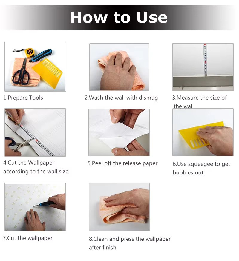 3D Vinyl Wallpaper for Home Decoration