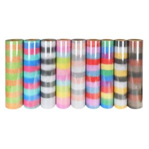 Multi-Color Glitter Series Leopard Print HTV